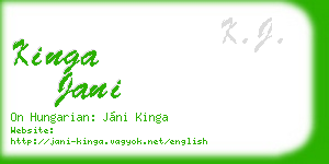 kinga jani business card