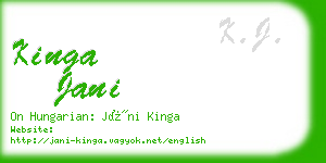 kinga jani business card